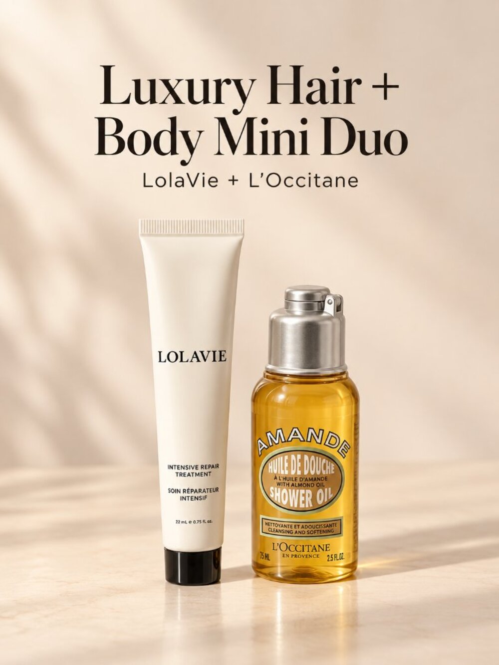 LolaVie Intensive Repair Treatment + L’Occitane Almond Shower Oil Mini Duo